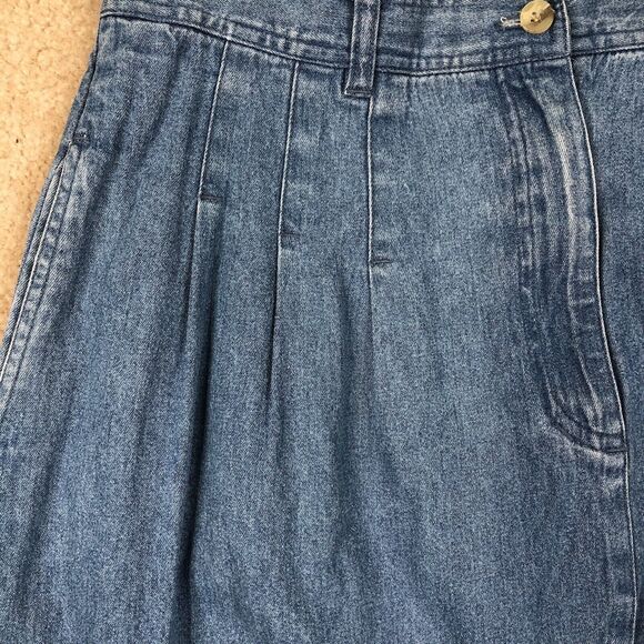 Vintage Women’s Truly Yours Jean Skirt Size 16 A Frame Midi Pleated‎ 1990's - Picture 2 of 8